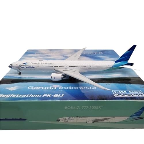 RIVPAHGQ Replika Flugzeugmodelle 1:400 18CM Miniatur-Verkehrsflugzeugmodell Für Indonesia Airlines B777-300ER PK-GIJ Maßstab Druckguss Detailliertes Flugzeug Vorgefertigte Luftfahrzeug Modelle von RIVPAHGQ