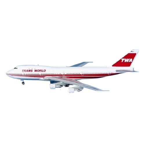 RIVPAHGQ Replika Flugzeugmodelle 1:400 Detailliertes Verkehrsflugzeug-Sammlerstück PH04568 Für TWA B747-100 N53110 Legierungsmaßstab Druckguss-Flugzeugmodell Vorgefertigte Luftfahrzeug Modelle von RIVPAHGQ