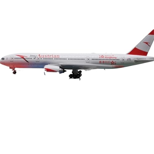 RIVPAHGQ Replika Flugzeugmodelle 1:400 Detailliertes Verkehrsflugzeugmodell Für Austrian Airlines B777-200ER OE-LPD, Fertige Flugzeugnachbildung Aus Legierung Vorgefertigte Luftfahrzeug Modelle von RIVPAHGQ
