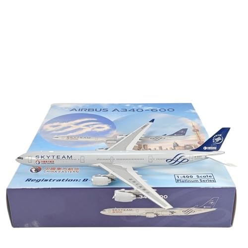 RIVPAHGQ Replika Flugzeugmodelle 1:400 Druckguss Modell Flugzeug China Für Osten Airlines A340-600 B-6053 Flugzeug Modell Kit Luftfahrt Display Vorgefertigte Luftfahrzeug Modelle von RIVPAHGQ
