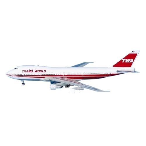 RIVPAHGQ Replika Flugzeugmodelle 1:400 Hochdetailliertes Flugzeugmodell Aus Druckguss PH04568 Flugzeugsammlung Für TWA B747-100 N53110 Vorgefertigte Luftfahrzeug Modelle von RIVPAHGQ