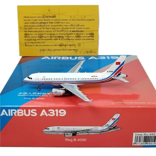 RIVPAHGQ Replika Flugzeugmodelle 1:400 Miniaturflugzeug Für PLAAF Chinesische Luftwaffe A319 B-4090 B-4091 B-4092 Flugzeugmodellbausatz Vorgefertigte Luftfahrzeug Modelle(White A) von RIVPAHGQ