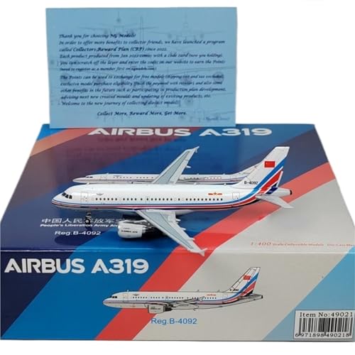 RIVPAHGQ Replika Flugzeugmodelle 1:400 Miniaturflugzeug Für PLAAF Chinesische Luftwaffe A319 B-4090 B-4091 B-4092 Flugzeugmodellbausatz Vorgefertigte Luftfahrzeug Modelle(White C) von RIVPAHGQ