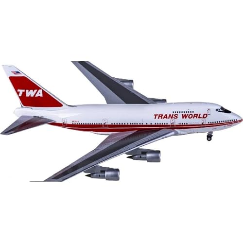 RIVPAHGQ Replika Flugzeugmodelle 1:400 Skala Diecast Modell Flugzeug NG07020 Für TWA Airlines 747SP N57203 Luftfahrt Enthusiasten Souvenirs Vorgefertigte Luftfahrzeug Modelle von RIVPAHGQ
