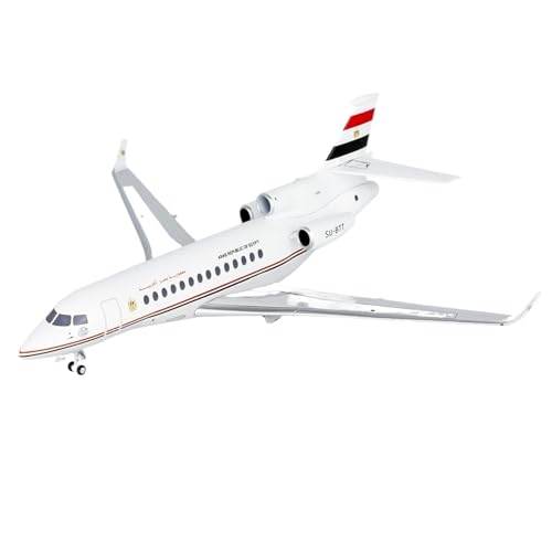 RIVPAHGQ Replika Flugzeugmodelle 11CM 1/200 for Ägyptische Luftwaffe Falcon 7X SU-BTT Skala Flugzeug Miniatur Modell Zeigt Diecast Legierung Flugzeug Vorgefertigte Luftfahrzeug Modelle von RIVPAHGQ