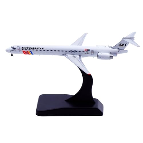 RIVPAHGQ Replika Flugzeugmodelle 11CM 1/400 Skala Modell Diecast Metall Flugzeug for SAS Scandinavian Airlines Mcdonnell Douglas MD-90 LN-ROB Vorgefertigte Luftfahrzeug Modelle von RIVPAHGQ