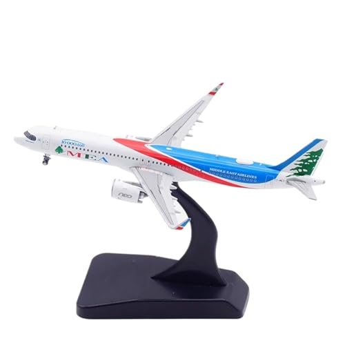 RIVPAHGQ Replika Flugzeugmodelle 11CM for Middle East Airlines A321neo T7-ME3 Druckguss-Modellflugzeug Im Maßstab 1:400 Sammlerflugzeug-Replik Vorgefertigte Luftfahrzeug Modelle von RIVPAHGQ