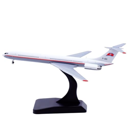 RIVPAHGQ Replika Flugzeugmodelle 13CM Miniaturmodell Im Maßstab 1/400 Sammlerflugzeug for Korea Airlines Il-62M P-881 Metallflugzeugreplik Vorgefertigte Luftfahrzeug Modelle von RIVPAHGQ