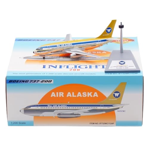 RIVPAHGQ Replika Flugzeugmodelle 14 cm Miniatur Zivilflugzeug 1/200 for Alaska Airlines B737-200 N492WC Statische Flugzeugmodelle Vorgefertigte Luftfahrzeug Modelle RIVPAHGQ Replika Flugzeugmodelle 14 cm Miniatur Zivilflugzeug 1/200 for Alaska Airlines B737-200 N492WC Statische Flugzeugmodelle Vorgefertigte Luftfahrzeug Modelle von RIVPAHGQ