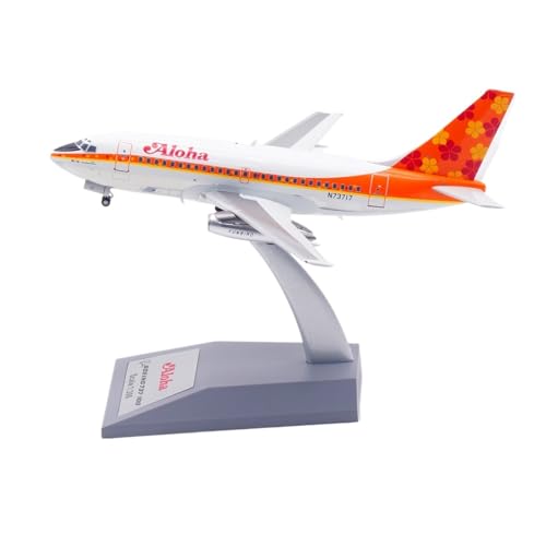 RIVPAHGQ Replika Flugzeugmodelle 14CM Boutique Miniatur Flugzeug 1:200 for Aloha Airlines for Boeing B737-100 N73717 Maßstab Modell Simulation Flugzeug Vorgefertigte Luftfahrzeug Modelle von RIVPAHGQ