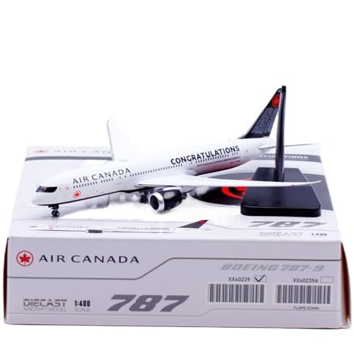 RIVPAHGQ Replika Flugzeugmodelle 15CM 1/400 Maßstab Miniaturmodell Sammlerflugzeug for Air Canada B787-9 C-FVNB Metallflugzeugreplik Vorgefertigte Luftfahrzeug Modelle(Standard) von RIVPAHGQ