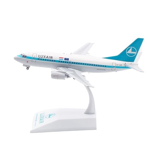 RIVPAHGQ Replika Flugzeugmodelle 15CM Luxair for Boeing B737-500 LX-LGO 1:200 Druckguss-Modellflugzeug Fertiges Legierungsdisplayflugzeug Vorgefertigte Luftfahrzeug Modelle von RIVPAHGQ