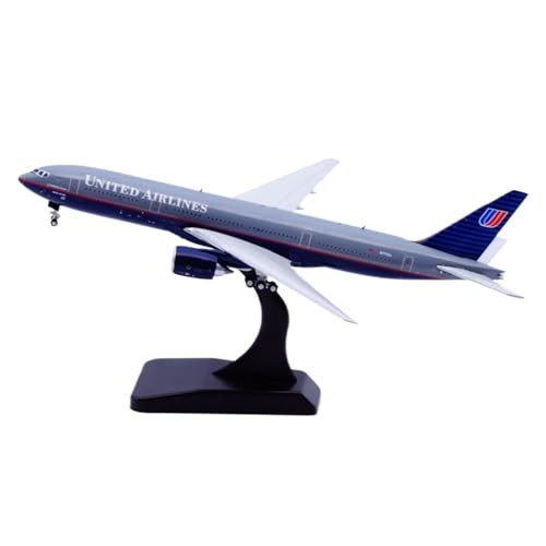 RIVPAHGQ Replika Flugzeugmodelle 15CM Miniatur-Druckguss-Flugzeug-Replik-Modell 1/400 for United Airlines B777-200 N777UA Statische Flugzeug-Displays Vorgefertigte Luftfahrzeug Modelle von RIVPAHGQ