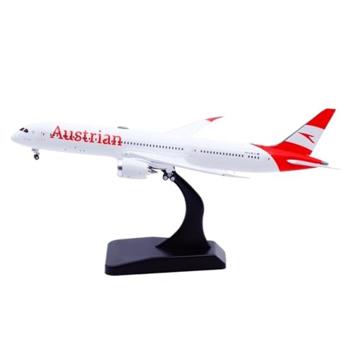 RIVPAHGQ Replika Flugzeugmodelle 15CM Miniaturmodell Im Maßstab 1/400 Sammlerflugzeug for Austrian Airlines B787-9 OE-LPM Metallflugzeugreplik Vorgefertigte Luftfahrzeug Modelle(Flap) von RIVPAHGQ