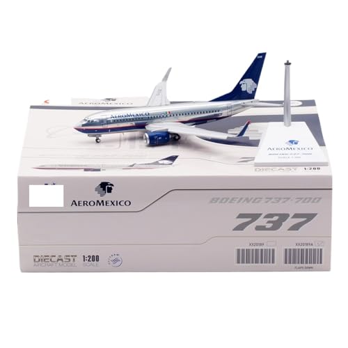 RIVPAHGQ Replika Flugzeugmodelle 16CM Miniatur-Flugzeugmodell 1:200 for Aeromexico B737-700 XA-CAM Hochsimulation Zivilflugzeug-Replik Vorgefertigte Luftfahrzeug Modelle RIVPAHGQ Replika Flugzeugmodelle 16CM Miniatur-Flugzeugmodell 1:200 for Aeromexico B737-700 XA-CAM Hochsimulation Zivilflugzeug-Replik Vorgefertigte Luftfahrzeug Modelle von RIVPAHGQ