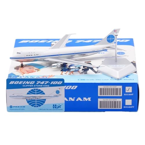 RIVPAHGQ Replika Flugzeugmodelle 17 cm Miniatur Zivilflugzeug 1/400 for Pan Am for Boeing B747-100 N732PA Klappe Statische Flugzeugmodelle Vorgefertigte Luftfahrzeug Modelle(Regular) von RIVPAHGQ