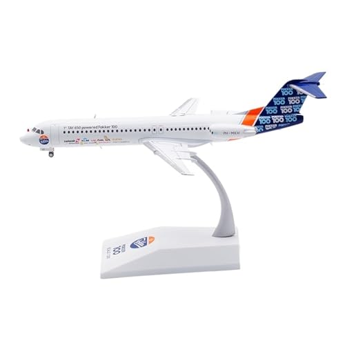 RIVPAHGQ Replika Flugzeugmodelle 17CM 1/200 Maßstab Legierung Replik Flugzeug Für Fokker 100 PH-MKH Hoch Detaillierte Fertige Flugzeugmodell Vorgefertigte Luftfahrzeug Modelle von RIVPAHGQ
