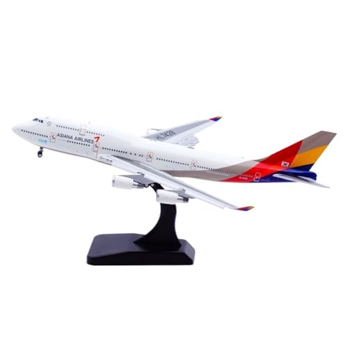 RIVPAHGQ Replika Flugzeugmodelle 17CM Realistisches Fertiges Flugzeugmodell 1/400 for Asiana Airlines B747-400 HL7428 Klappen Genaues Maßstabsflugzeug Vorgefertigte Luftfahrzeug Modelle(Flap) von RIVPAHGQ