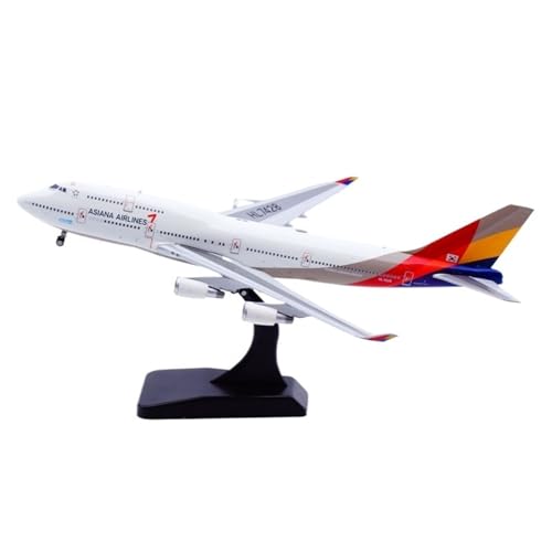 RIVPAHGQ Replika Flugzeugmodelle 17CM Realistisches Fertiges Flugzeugmodell 1/400 for Asiana Airlines B747-400 HL7428 Klappen Genaues Maßstabsflugzeug Vorgefertigte Luftfahrzeug Modelle(Standard) von RIVPAHGQ