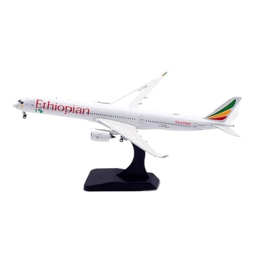 RIVPAHGQ Replika Flugzeugmodelle 18 cm, 1/400 Maßstab, Fertiges Flugzeug-Druckgussmodell for Ethiopian A350-1000 ET-BAW, Abnehmbares Fahrwerk, Flugzeug Vorgefertigte Luftfahrzeug Modelle von RIVPAHGQ