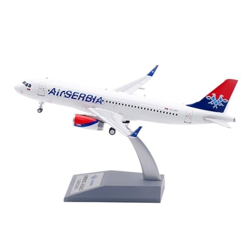 RIVPAHGQ Replika Flugzeugmodelle 18CM Air Serbia for Airbus A320 YU-APO Modellflugzeug Im Maßstab 1:200 Mit Ständer Sammlerflugzeug-Replik Vorgefertigte Luftfahrzeug Modelle von RIVPAHGQ