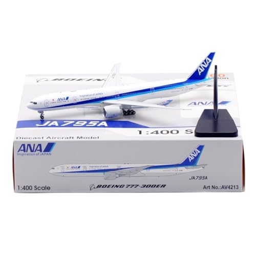 RIVPAHGQ Replika Flugzeugmodelle 18CM Boutique Miniaturflugzeug 1:400 for ANA B777-300ER JA795A Modellflugzeug Im Maßstab Abnehmbares Fahrwerk Vorgefertigte Luftfahrzeug Modelle von RIVPAHGQ
