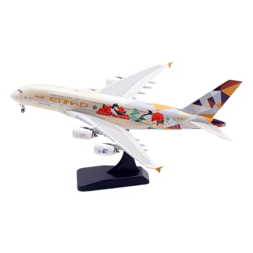 RIVPAHGQ Replika Flugzeugmodelle 18CM Flugzeugnachbildung Aus Legierung Im Maßstab 1:400 for Etihad Airways A380 A6-APD, Simulation Ziviler Flugzeugmodelle Vorgefertigte Luftfahrzeug Modelle von RIVPAHGQ