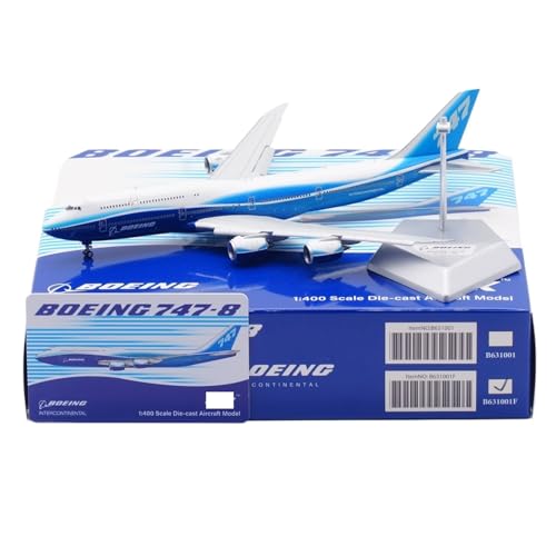 RIVPAHGQ Replika Flugzeugmodelle 19 cm Miniatur-Zivilflugzeug 1/400 for Boeing B747-8 Blue Dream Livery Statische Flugzeugmodelle Vorgefertigte Luftfahrzeug Modelle(Flap) von RIVPAHGQ
