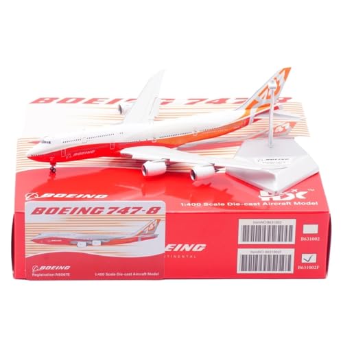 RIVPAHGQ Replika Flugzeugmodelle 19 cm Miniatur-Zivilflugzeug 1/400 for Boeing B747-8 N6067E Prototyp Statische Flugzeugmodelle Vorgefertigte Luftfahrzeug Modelle(Flap) von RIVPAHGQ