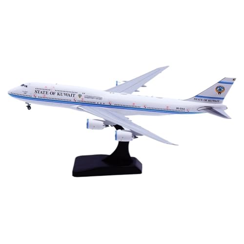 RIVPAHGQ Replika Flugzeugmodelle 19CM Maßstab Modell Flugzeug Display 1:400 Kuwait for Boeing B747-8 9K-GAA Druckguss Airliner Replik Vorgefertigte Luftfahrzeug Modelle von RIVPAHGQ