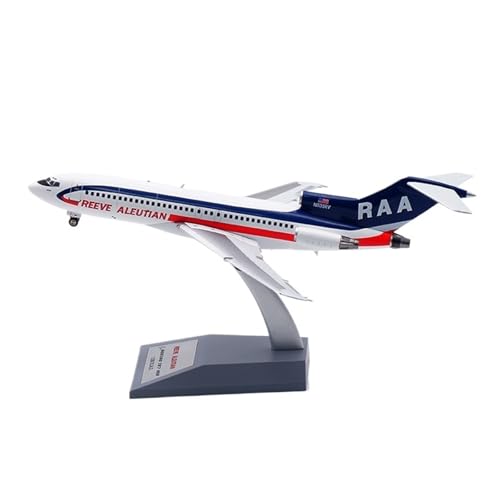 RIVPAHGQ Replika Flugzeugmodelle 20CM Maßstab Zivilflugzeug Modell 1/200 for Reeve Aleutian Airlines B727-100 N831RV Detaillierte Airliner Flugzeug Vorgefertigte Luftfahrzeug Modelle von RIVPAHGQ