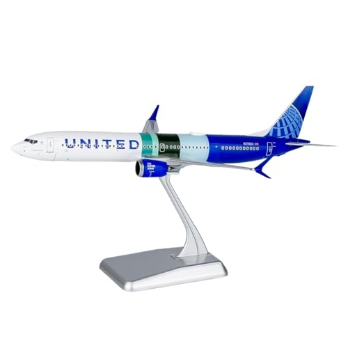 RIVPAHGQ Replika Flugzeugmodelle 21CM 1/200 Maßstab Realistisches Flugzeugmodell for United Airlines B737 MAX10 N27602 Sammlerflugzeugmodell Vorgefertigte Luftfahrzeug Modelle von RIVPAHGQ