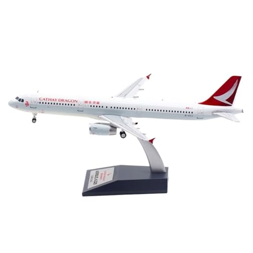 RIVPAHGQ Replika Flugzeugmodelle 22CM 1/200 Maßstab Hochdetailliertes Verkehrsflugzeugmodell Cathay Dragon Für Airbus A321 B-HTJ Flugzeug-Sammelmodell Vorgefertigte Luftfahrzeug Modelle von RIVPAHGQ