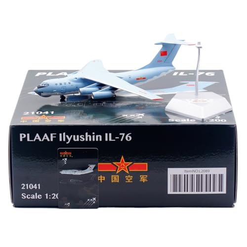 RIVPAHGQ Replika Flugzeugmodelle 23 cm Schöne Flugzeugmodelle Im Maßstab 1/200 for IL-76 Der Chinesischen Luftwaffe 21041 Flugzeug-Luftfahrtausstellungen Vorgefertigte Luftfahrzeug Modelle(21041) von RIVPAHGQ