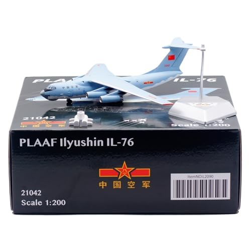RIVPAHGQ Replika Flugzeugmodelle 23 cm Schöne Flugzeugmodelle Im Maßstab 1/200 for IL-76 Der Chinesischen Luftwaffe 21041 Flugzeug-Luftfahrtausstellungen Vorgefertigte Luftfahrzeug Modelle(21042) von RIVPAHGQ