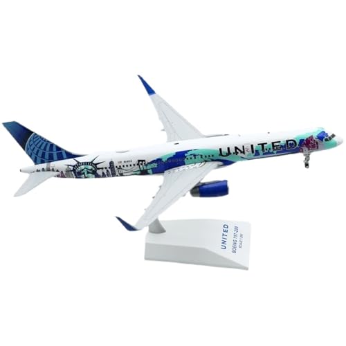 RIVPAHGQ Replika Flugzeugmodelle 23CM 1/200 Maßstab Hochdetailliertes Verkehrsflugzeugmodell Für United Airlines B757-200 N14102 Flugzeug-Sammelmodell Vorgefertigte Luftfahrzeug Modelle von RIVPAHGQ
