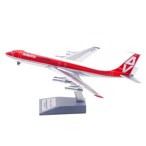 RIVPAHGQ Replika Flugzeugmodelle 23CM Boutique Miniatur Flugzeug 1:200 for Avianca for Boeing B707-300 HK-1410 Skala Modell Flugzeug Vorgefertigte Luftfahrzeug Modelle von RIVPAHGQ