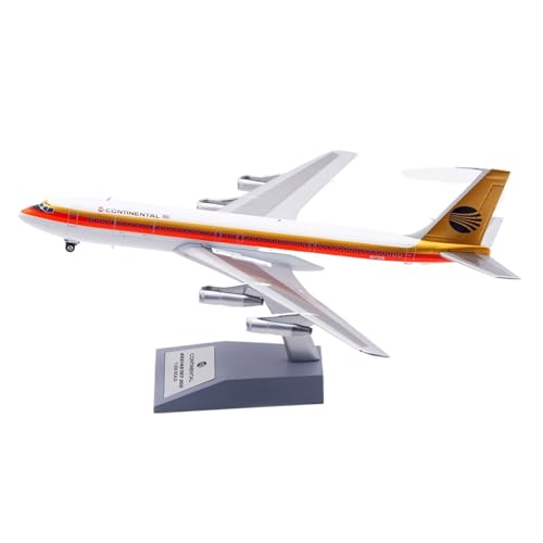 RIVPAHGQ Replika Flugzeugmodelle 23CM Boutique Miniatur Flugzeug 1:200 for Continental Airlines B707-300 N17329 Skala Modell Flugzeug Vorgefertigte Luftfahrzeug Modelle von RIVPAHGQ