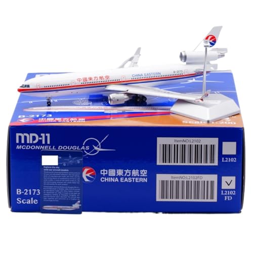 RIVPAHGQ Replika Flugzeugmodelle 30 cm Exquisites Fertigflugzeugmodell 1/200 China Eastern Airlines for Mcdonnell Douglas MD-11 B-2173 Flugzeug Vorgefertigte Luftfahrzeug Modelle(Flap) von RIVPAHGQ