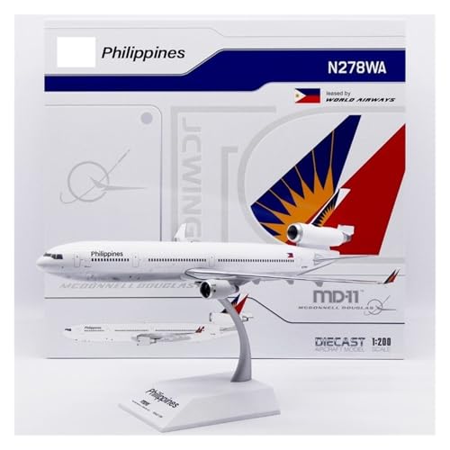 RIVPAHGQ Replika Flugzeugmodelle 30 cm Feines Druckguss-Replika-Flugzeugmodell 1:200 for Philippine Airlines Mcdonnell Douglas MD-11 N278WA Flugzeug Vorgefertigte Luftfahrzeug Modelle von RIVPAHGQ