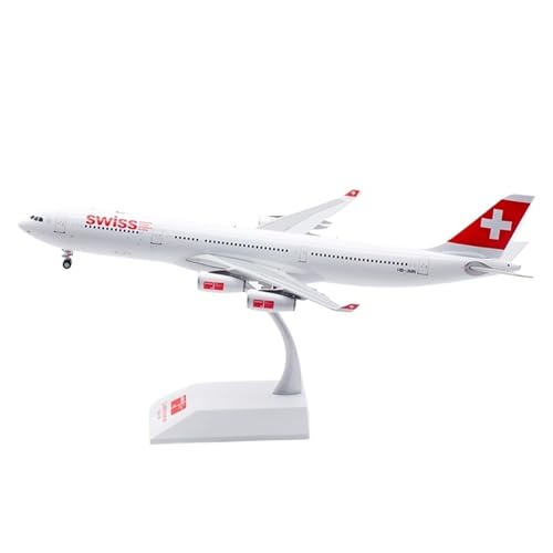 RIVPAHGQ Replika Flugzeugmodelle 31 cm Miniatur-Sammelflugzeug Im Maßstab 1/200 Für Swiss International Air Lines A340-300 HB-JMN-Flugzeuge Vorgefertigte Luftfahrzeug Modelle von RIVPAHGQ