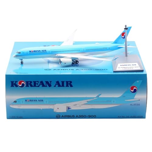 RIVPAHGQ Replika Flugzeugmodelle 32 cm Miniatur Zivilflugzeug 1/200 for Korean Air for Airbus A350-900 HL8598 Statische Flugzeugmodelle Vorgefertigte Luftfahrzeug Modelle von RIVPAHGQ