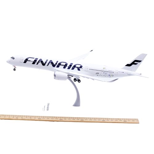 RIVPAHGQ Replika Flugzeugmodelle 32 cm for Finnair A350-900 OH-LWP-Klappen, 1:200 Druckguss-Flugzeugmodell, Ausstellungsflugzeug for Erwachsene Mit Ständer Vorgefertigte Luftfahrzeug Modelle(Flap) von RIVPAHGQ