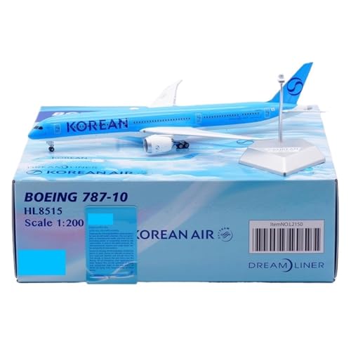 RIVPAHGQ Replika Flugzeugmodelle 34 cm Feines Druckguss-Replika-Flugzeugmodell 1:200 for Korean Air B787-10 HL8515-Legierungsflugzeug Vorgefertigte Luftfahrzeug Modelle von RIVPAHGQ