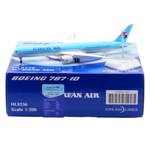 RIVPAHGQ Replika Flugzeugmodelle 34CM Boutique Miniatur Flugzeug 1:200 for Korean Air B787-10 HL8536 HL8572 Skala Modell Simulation Flugzeug Vorgefertigte Luftfahrzeug Modelle(L2045) von RIVPAHGQ