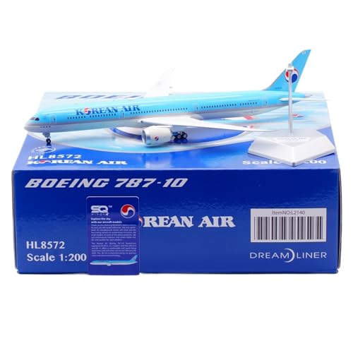 RIVPAHGQ Replika Flugzeugmodelle 34CM Boutique Miniatur Flugzeug 1:200 for Korean Air B787-10 HL8536 HL8572 Skala Modell Simulation Flugzeug Vorgefertigte Luftfahrzeug Modelle(L2140) von RIVPAHGQ