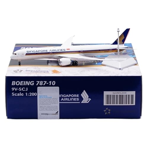 RIVPAHGQ Replika Flugzeugmodelle 34CM Miniaturmodell-Sammelflugzeug Im Maßstab 1/200 for Singapore Airlines B787-10 9V-SCN/9V-SCJ Flugzeugreplik Vorgefertigte Luftfahrzeug Modelle(L2039 9V-SCJ) von RIVPAHGQ