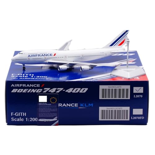 RIVPAHGQ Replika Flugzeugmodelle 35 cm Flugzeugnachbildung Im Maßstab 1:200 for Air France B747-400 F-GITH F-GITD Flugzeugmodell Aus Druckgusslegierung Vorgefertigte Luftfahrzeug Modelle(L2070) von RIVPAHGQ