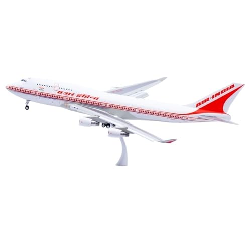 RIVPAHGQ Replika Flugzeugmodelle 35 cm Miniatur-Passagierflugzeugmodell 1:200 for Air India B747-400 VT-ESO-Klappen, Maßstabsgetreue Modellflugzeugrepliken Vorgefertigte Luftfahrzeug Modelle(Flap) von RIVPAHGQ