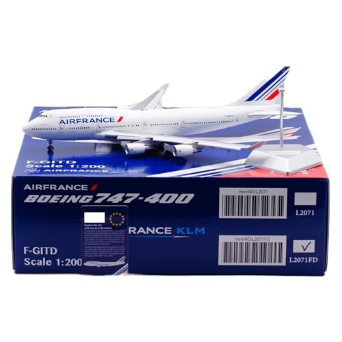 RIVPAHGQ Replika Flugzeugmodelle 35 cm Schöne Flugzeugmodelle Im Maßstab 1/200 for Air France B747-400 F-GITH F-GITD Flugzeug-Luftfahrtausstellungen Vorgefertigte Luftfahrzeug Modelle(F-GITD) von RIVPAHGQ